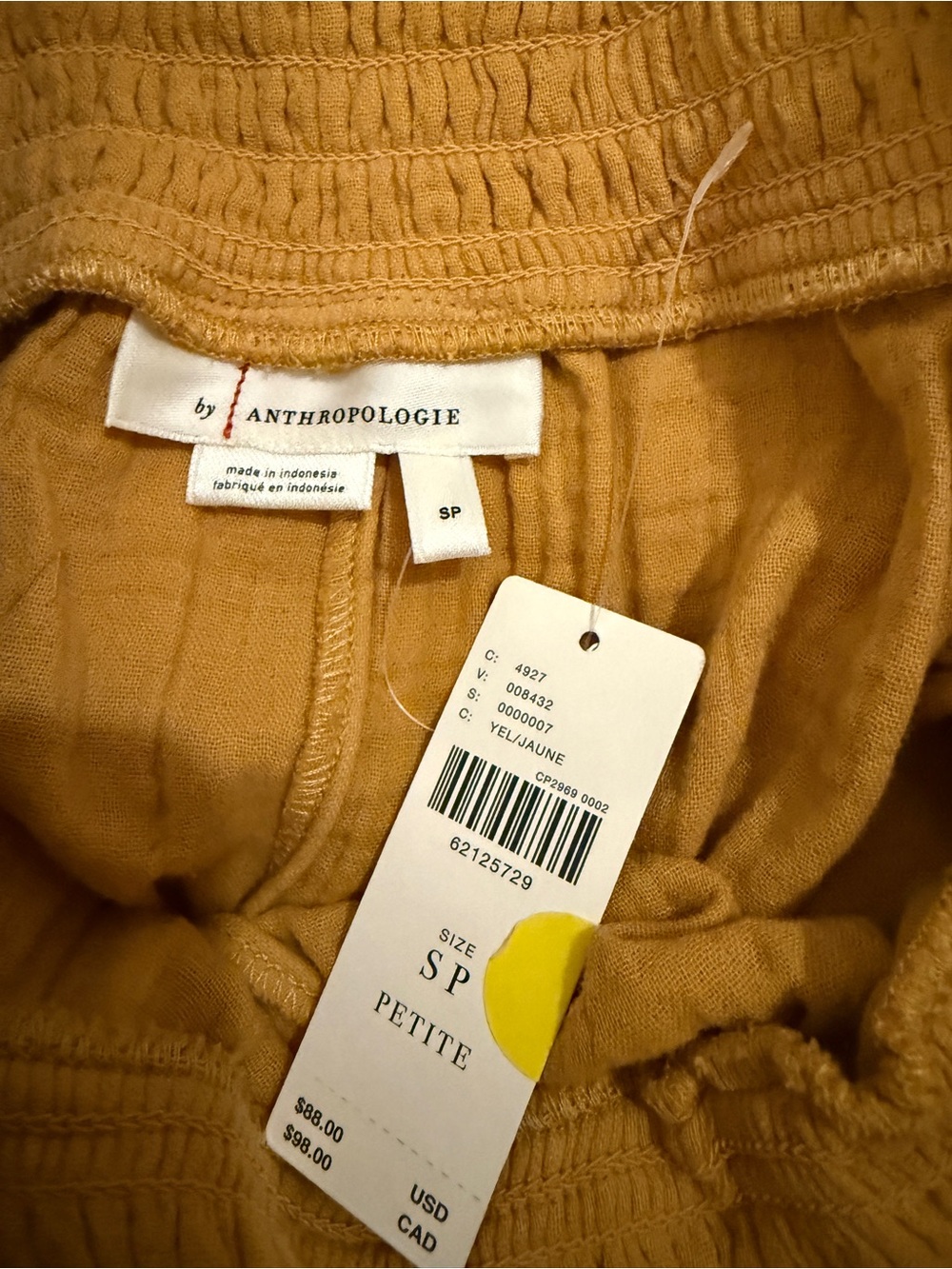Womens SP Wide-Leg Pull-On Pants - Mustard - Picture 2 of 4